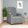 vidaXL Recliner Chair Light Gray 100% Polyester Fabric, Wood, and Metal