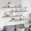 vidaXL Wall Shelf Set of 4 Sonoma Oak MDF 39.4x3.5x1.2 in
