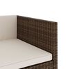 vidaXL 5 Piece Patio Lounge Set with Cushions Poly Rattan Brown
