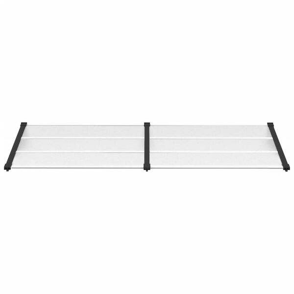 vidaXL Door Canopy Black and transparent Polycarbonate, ABS, Aluminum