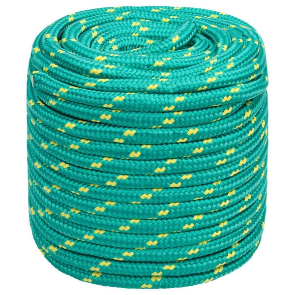 vidaXL Boat Rope Green 0.71 " 328.1 ' Polypropylene