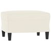 vidaXL Sofa Chair with Footstool Cream 23.6" Velvet