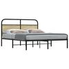 vidaXL Bed Frame Sonoma Oak Steel, Engineered wood King Size Bed Frame