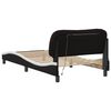 vidaXL Bed Frame Black Faux Leather Single Bed Frame Rectangular