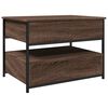 vidaXL Coffee Table Brown oak Engineered wood and metal Medium