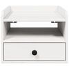 vidaXL Bedside Table White 14.96 x 14.17 x 11.61 in Solid pine wood