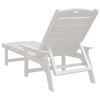 vidaXL Sun Lounger White 195.5 x 53 x 98.5 cm HDPE