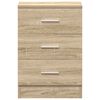 vidaXL Bedside Cabinet Sonoma Oak Engineered Wood Smooth Sliding