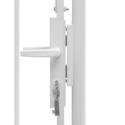 vidaXL Garden Gate Steel 39.4"x68.9" White