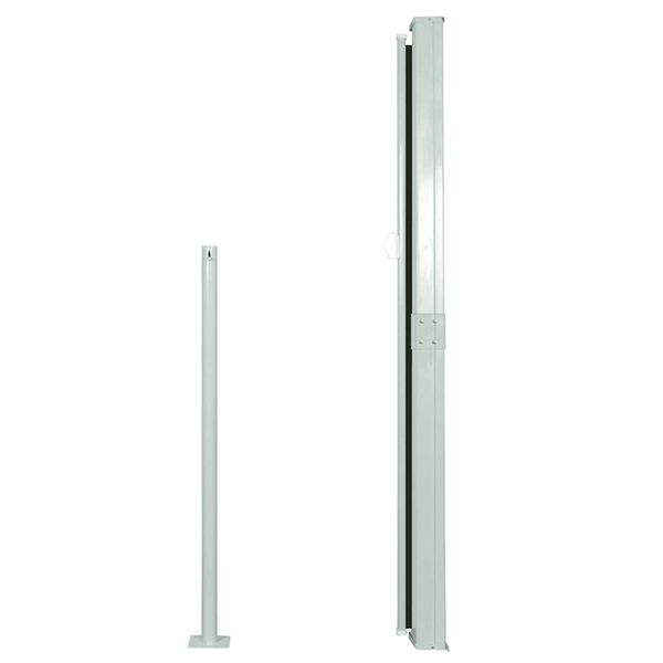 vidaXL Side Awning Black Polyester, Steel 55.1 x 118.1 in Retractable