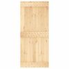 vidaXL Sliding Door with Hardware Set 35.4x82.7" Solid Wood Pine