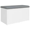 vidaXL Storage Bench White Engineered Wood Medium Storage Bench