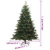 vidaXL Artificial Hinged Christmas Tree Green PVC Large