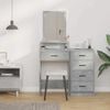vidaXL Dressing Table Concrete Grey 19.69 x 16.14 x 55.12 in