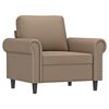 vidaXL Sofa Chair With Footstool Cappuccino