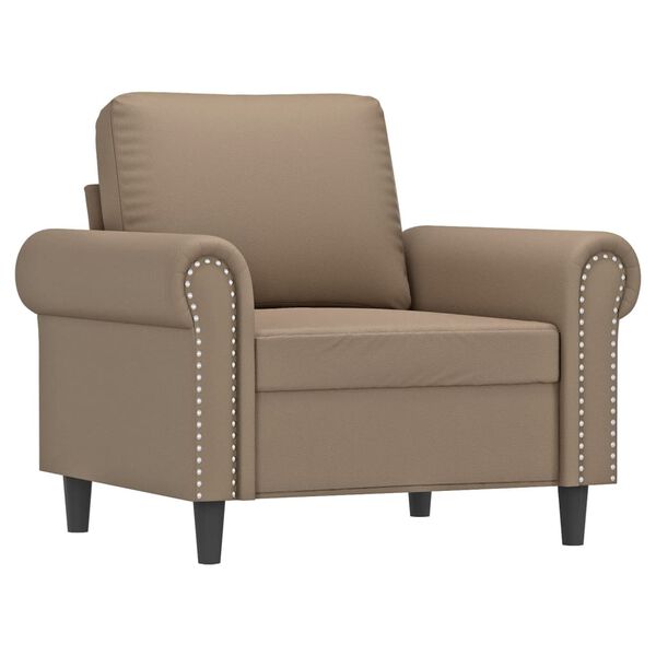 vidaXL Sofa Chair With Footstool Cappuccino