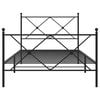 vidaXL Bed Frame Black Steel Single Bed Frame Rectangular