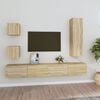 vidaXL TV Cabinet Set Set of 5 Sonoma Oak Engineered Wood Large