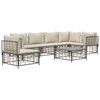 vidaXL Garden Lounge Set Anthracite Poly Rattan Large Modular