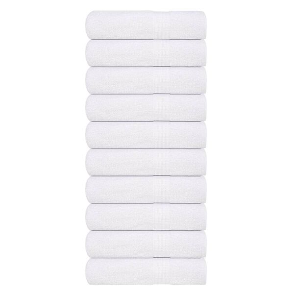 vidaXL Shower Towel Pack of 10 White 100% Cotton 27.6x55.1 in