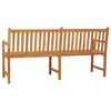 vidaXL Garden Bench Warm Brown Solid Teak Wood 71 in long bench Durable