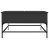 vidaXL Coffee Table Black Engineered wood, metal 31.5 x 31.5 x 17.7 in