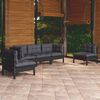 vidaXL Garden Lounge Set Black, Anthracite