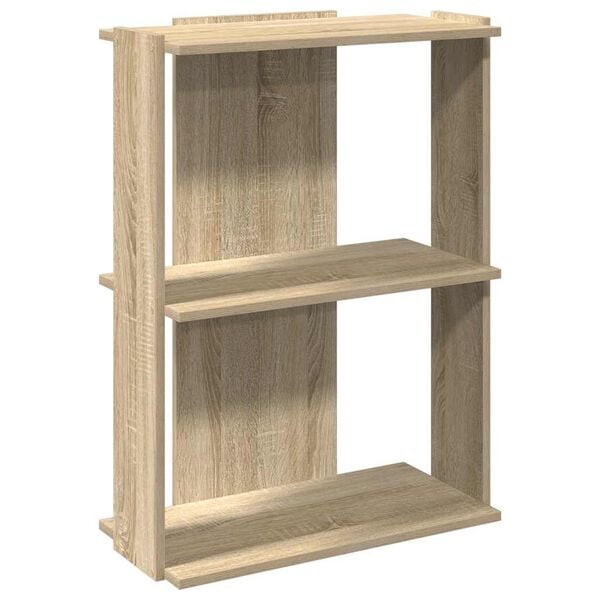 vidaXL Bookcase Sonoma oak Engineered wood Small Bookcase Rectangular
