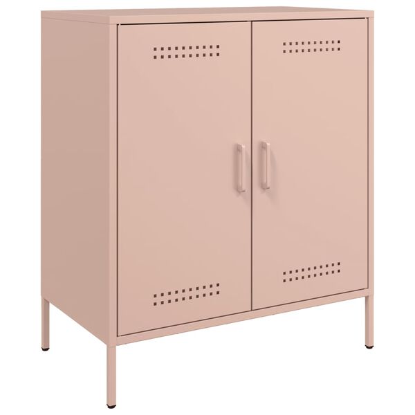vidaXL Sideboard Pink Steel Medium Sideboard Rectangular Industrial