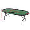 vidaXL Poker Table Green and Black MDF, polyester, artificial leather, steel