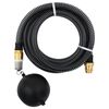 vidaXL Suction Hose Black PVC, Brass 32.8 ft Durable Suction Hose