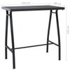 vidaXL Garden Bar Set Black Tempered glass, steel, textilene Large
