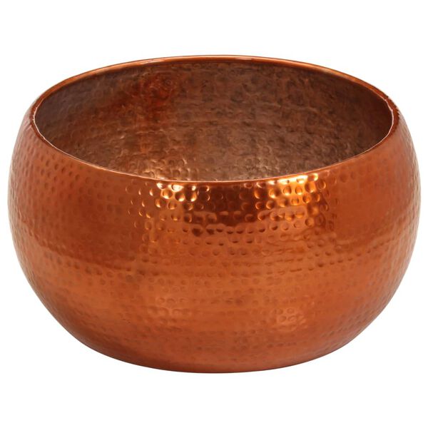 vidaXL Coffee Table Brass Aluminum Ø21.7x11.0 in Decorative Inlays