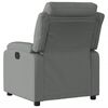 vidaXL Recliner Chair Dark Grey Polyester, Metal, Plywood Single