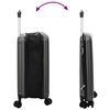 vidaXL Suitcase Folding Dark gray 34 x 23 x 55.5 cm ABS Plastic
