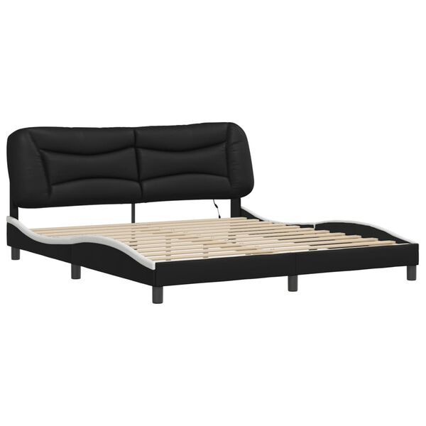 vidaXL Bed Frame Black and white