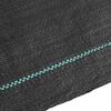vidaXL Weed Membrane Black with green stripes Polypropylene
