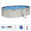 Bestway Swimming Pool Grey Galvanized steel Large Collapsible