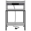 vidaXL Bedside Cabinet with Shelf Grey Sonoma 15.75 x 15.75 x 24.02 in