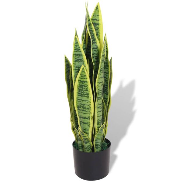 vidaXL Fake Plant Green Plastic and iron wire, Real wood 25.6 in tall