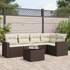 vidaXL Garden Sofa Set Brown