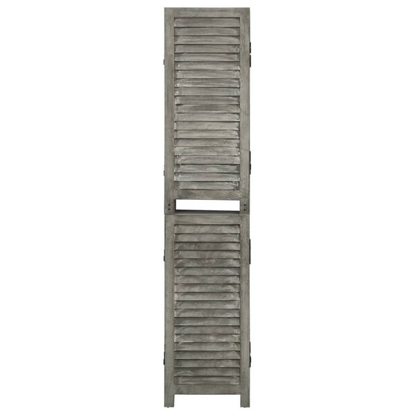 vidaXL 6-Panel Room Divider Grey 84.3x65.4" Solid Wood