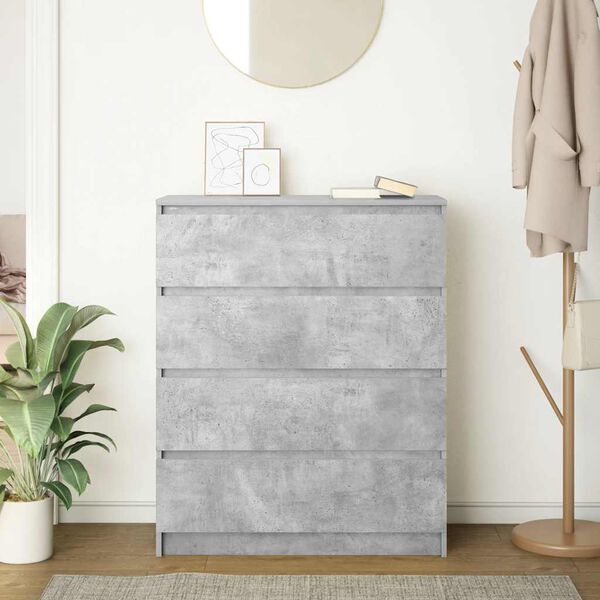 vidaXL Sideboard Concrete Grey Engineered Wood Standard Sideboard