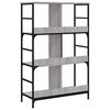 vidaXL Bookshelf Grey Sonoma Engineered wood and steel Large