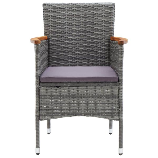 vidaXL Garden Chair Set of 4 Grey