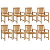 vidaXL Garden Dining Set Natural Wood Solid Acacia wood 9 Piece Durable