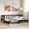 vidaXL Day Bed Black Solid pine wood Single 35.4 x 78.7 in