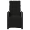 vidaXL Reclining Patio Chair with Footrest Black Poly Rattan
