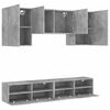 vidaXL TV Wall Unit Concrete grey Engineered wood Medium Wall mounting