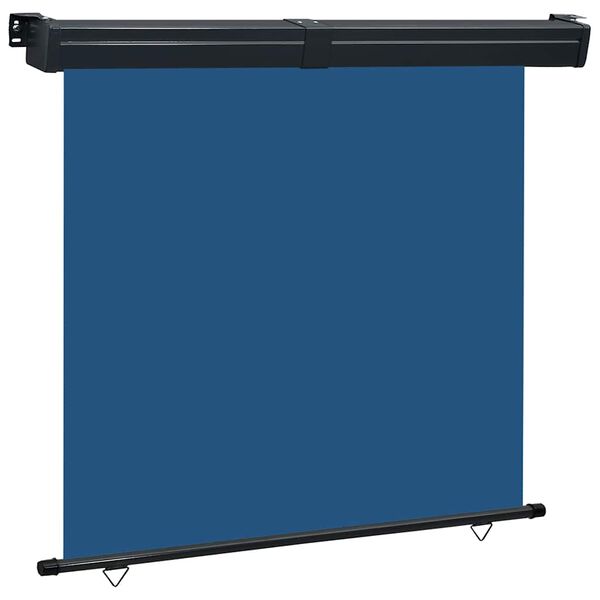 vidaXL Balcony Side Awning Blue Steel 65 x 98.4 in